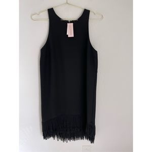 BANANA REPUBLIC Halter Dress With Fringe Hem Size 8 Petite NWT